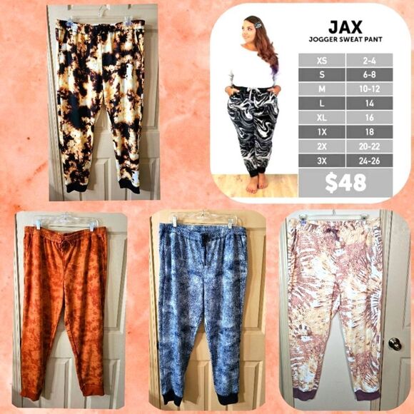 #315 LuLaRoe- Jax Jogger Pants-  Various Colors- Size- 3X Only - Picture 1 of 16